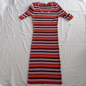 Metallic Striped Sweater Dress Bar III
